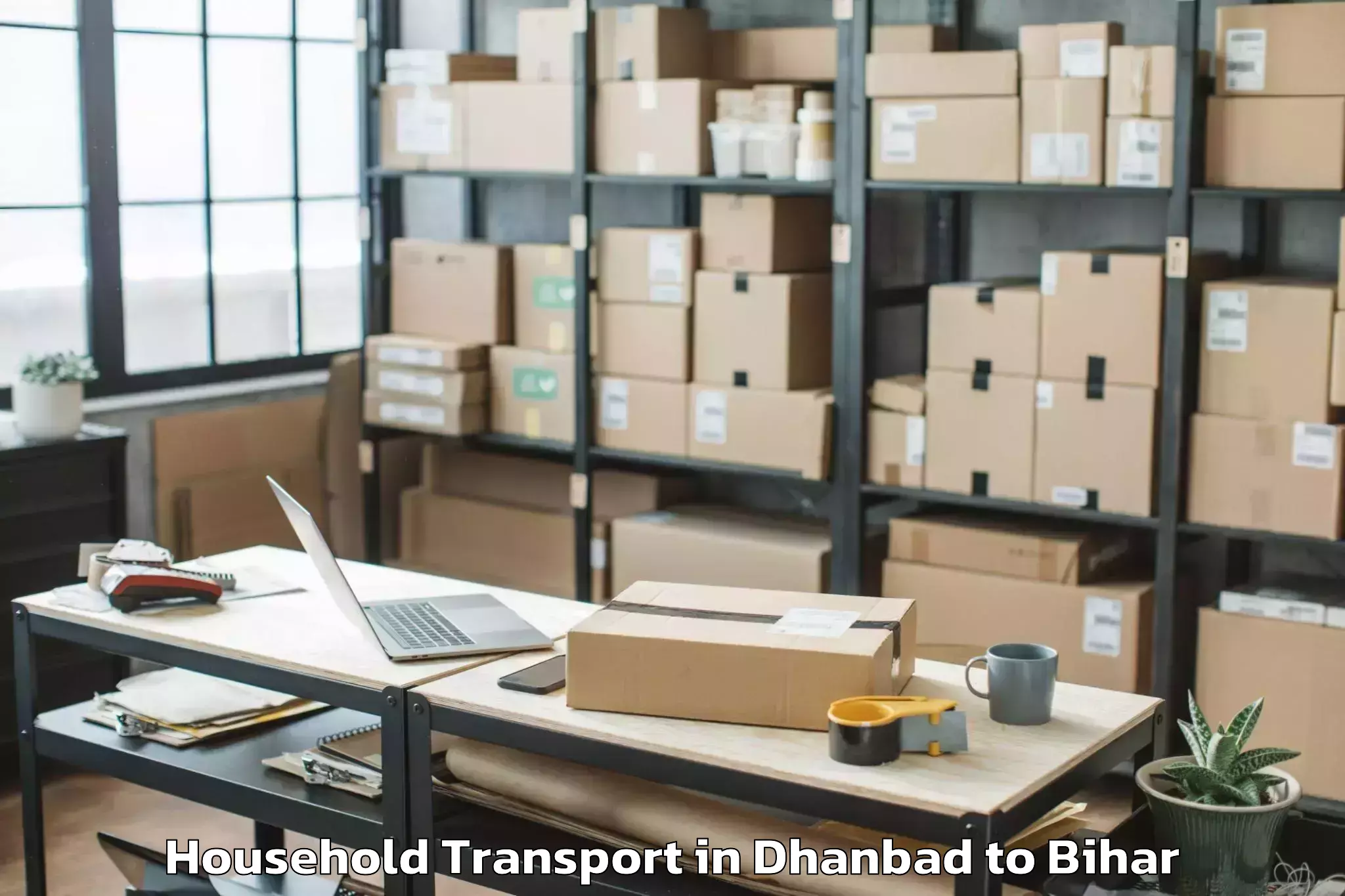 Book Dhanbad to Simaria Household Transport Online